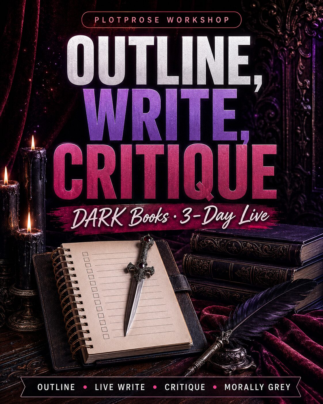 Outline, Write, Critique: DARK Books
