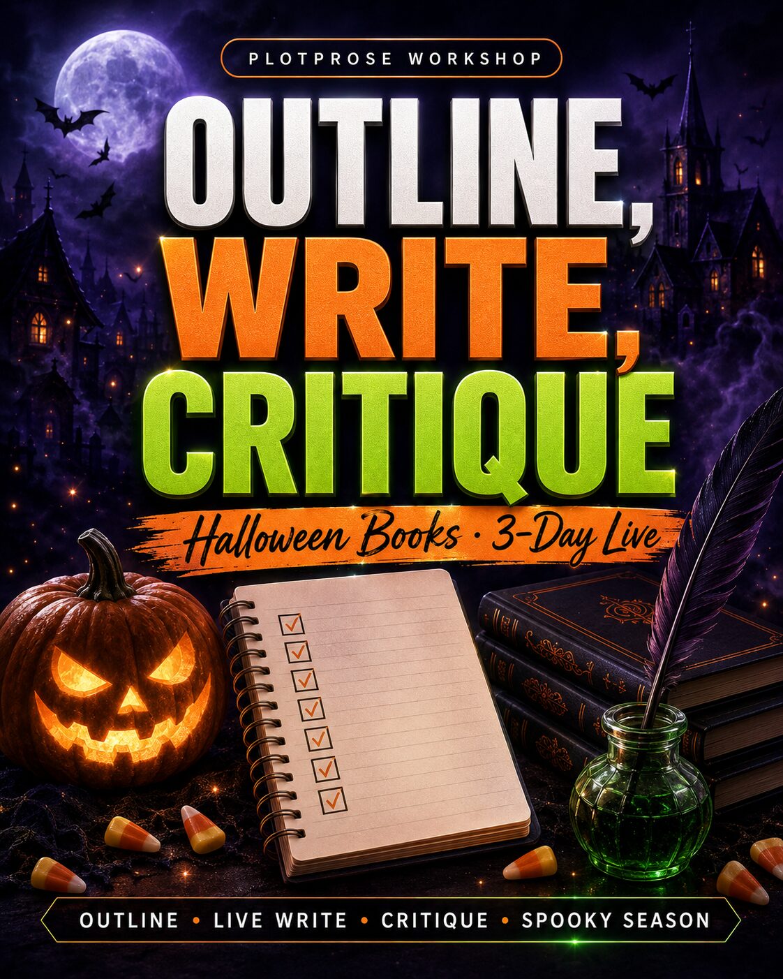 Outline, Write, Critique: Halloween Books